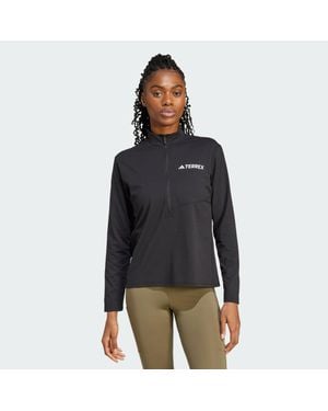 adidas Terrex Multi Climacool 1/2 Zip Long Sleeve Long-Sleeve Top - Black