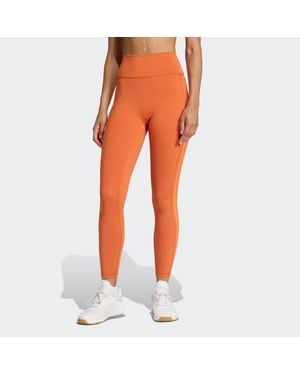 adidas Optime Workout 3-Stripes 7/8 Leggings - Orange
