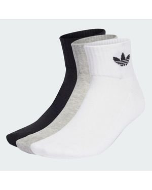 adidas Mid-Cut Crew Socken, 3 Paar - Schwarz