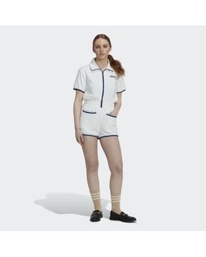 adidas Towel-Terry Short Romper - White