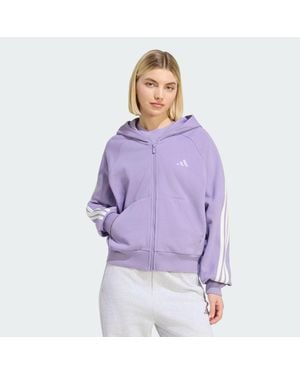adidas Kit 3-Stripes Full Zip Hoodie - Purple