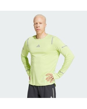 adidas Ultimate Running Reflective Long Sleeve Long-Sleeve Top - Green