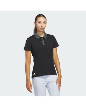 adidas Ultimate365+ Butterspun Grid Polo Shirt - Black