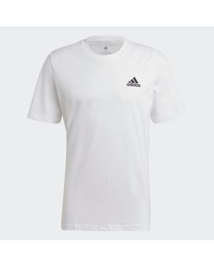 adidas Essentials Embroidered Small Logo T-shirt - White