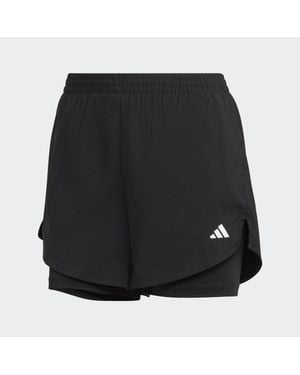 adidas 3-stripes Woven Two-in-one Shorts - Black