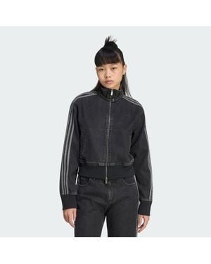 adidas Firebird Denim Trainingsjacke - Schwarz