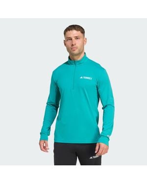 adidas Terrex Xperior Half-Zip Long-Sleeve Top - Blue