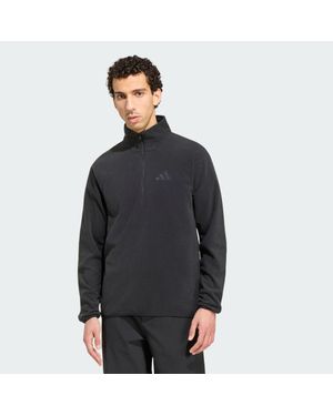 adidas Chaqueta De Felpa Con Cremallera Hasta El Pecho Terrex Multi Essentials - Negro
