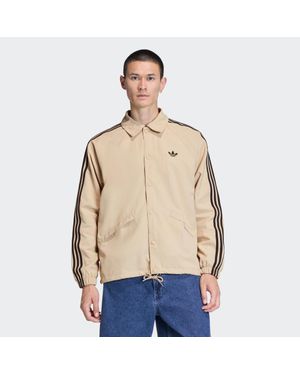 adidas 3-Stripes Coach Jacket - Natural