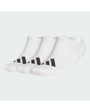 adidas Performance 3 Pack No Show Socks - White