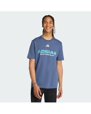 adidas House Of Tiro Linear Graphic T-Shirt - Blue