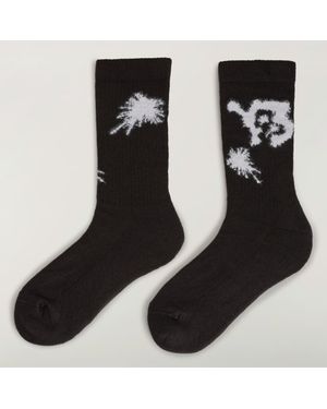 adidas Y-3 Chito Grafik Crew Socken - Schwarz