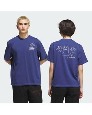 adidas Skateboarding X Mark Gonzales Not Amused T-Shirt - Blue