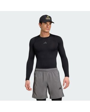 adidas Techfit Climawarm Long Sleeve T-Shirt - Black