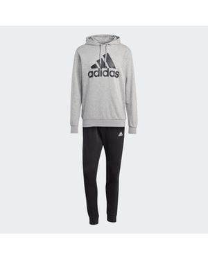 adidas Big Logo Terry Trainingsanzug - Grau