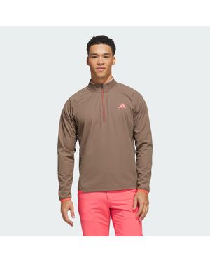adidas Ultimate365 Durable Water Repellent Wind Quarter-Zip Sweatshirt - Red