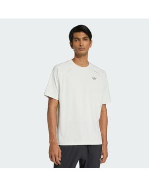 adidas Tech Trefoil Essentials Polyester T-Shirt - White