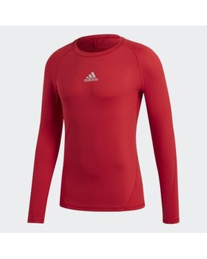 adidas Alphaskin Sport Long-Sleeve Top - Red