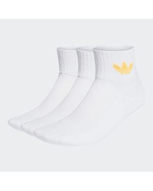 adidas Mid Crew Socks 3 Pairs - White