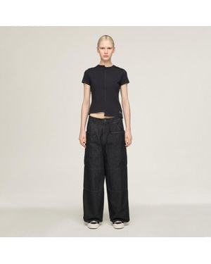 adidas Pantalón Y-3 De Tejido Denim Straight Leg - Negro