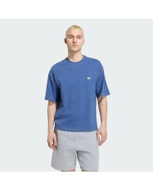 adidas Trefoil Essentials Melange Loose Cropped T-Shirt - Blue
