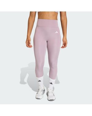adidas Optimé Essentials No Front Rise Seam 7/8 Leggings - Purple