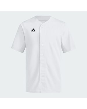 adidas Impact Full Button Jersey - White