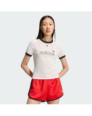 adidas Mesh Cali T-Shirt - Red