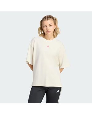 adidas 3-Stripes Studio T-Shirt - White