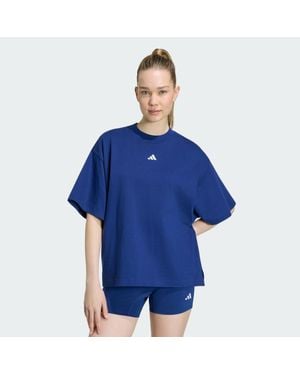 adidas Originals 3-Stripes Studio T-Shirt T-Shirts - Blue