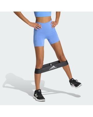 adidas Originals 3 Stripes Studio All Me Booty Short Leggings - Blue