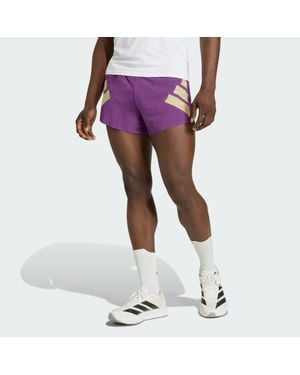 adidas Adizero Road To Records Split Shorts - Purple