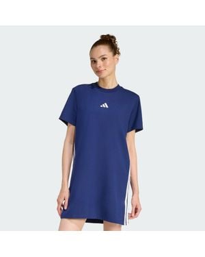 adidas Essentials 3-Stripes Tee Dress - Blue
