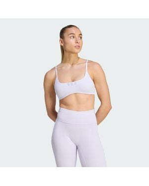 adidas All Me Sport-Bh, Leichter Halt, Gerippt - Lila
