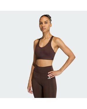 adidas Sujetador De Entrenamiento Para Alto Impacto Optime Essentials - Marrón