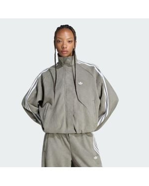 adidas Adilenium Season 6 Faux Suede Track Top - Grey