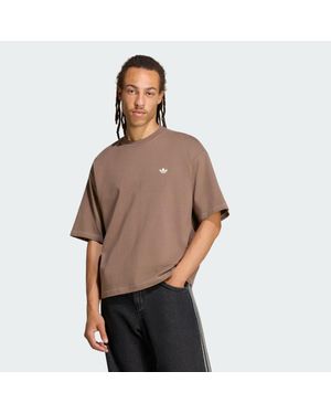 adidas Contrast Oversized T-Shirt - Brown