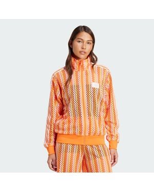 adidas Originals Summer Glow Firebird Track Top - Orange