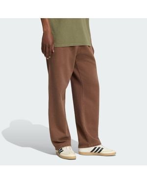 adidas Trefoil Essentials Washed Open Hem Joggers - Brown