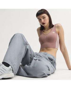adidas Essentials 3 Stripes Seamless Bralette - Grau