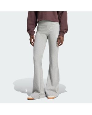 adidas Essentials Rib Flared Leggings - Grey