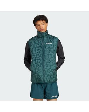 adidas Terrex Xperior Climawarm+ Primaloft Loose Fill Hybrid Vest - Green