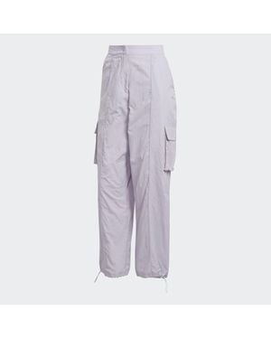 adidas Premium Essentials Nylon Cargo Tracksuit Bottoms - Grey