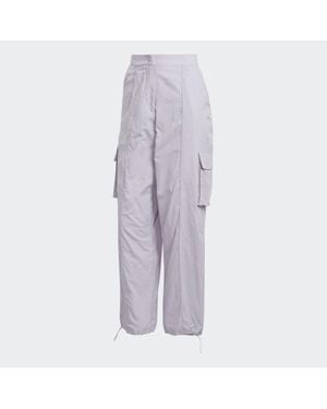 adidas Premium Essentials Nylon Cargo Tracksuit Bottoms - Grey