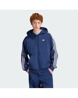 adidas Chaqueta Holgada Con Capucha Adicolor - Azul