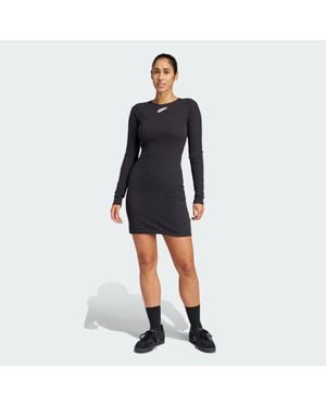 adidas Ferns Essentials Rib Long Sleeve Dress - Black