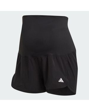 adidas Pacer Woven Stretch Training Maternity Shorts - Blue
