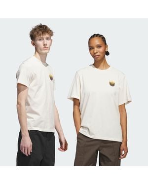 adidas Skateboarding Trefoil Shadow Tee - White