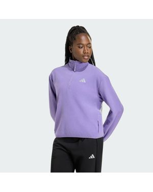 adidas Polar Invernal Con Cremallera Hasta El Pecho Adi365 Running Essentials - Morado