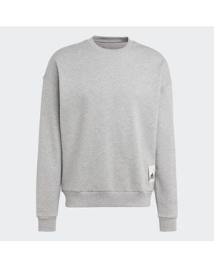 adidas Lounge Fleece Sweatshirt - Grey